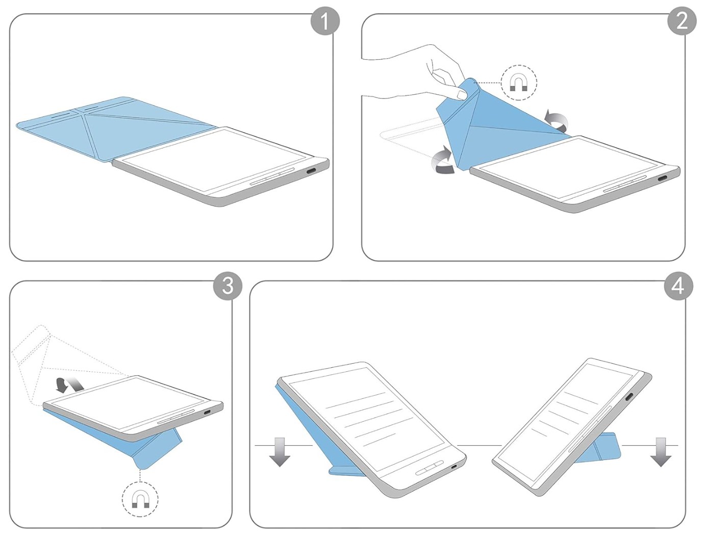 Origami pouzdro se stojánkem proPocketbook 700 Era