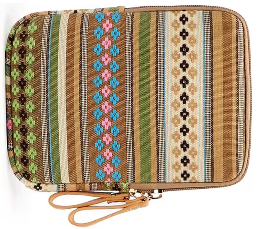 Obal ARMORI Zipper Z082 Brown Cross - textilní pouzdro univerzální